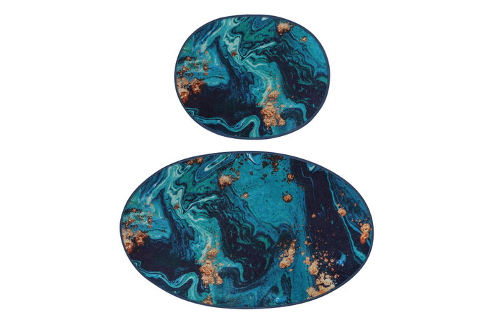 Mijölnir Juego de alfombras de baño Marbling Multicolor